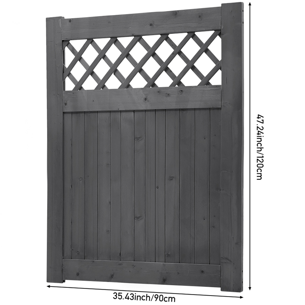 Living and Home Rhombus Wooden Garden Fence Gate with Latch 120 x 90cm Image 7