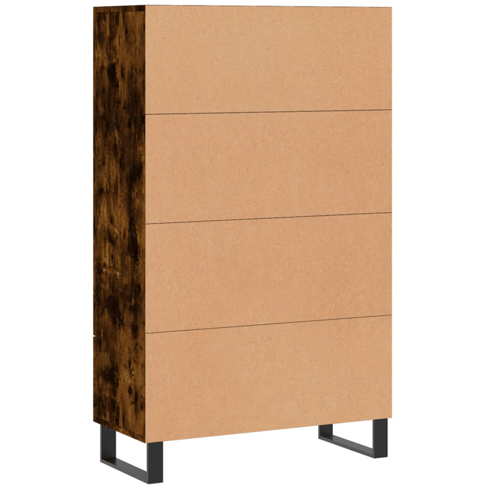 vidaXL 2 Door Single Drawer Smoked Oak Highboard Image 8