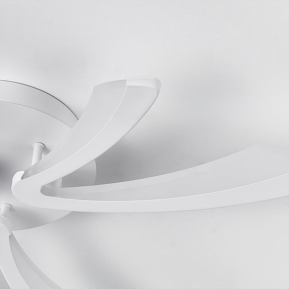 Living and Home 28 inch White V Shaped LED Ceiling Light Image 6