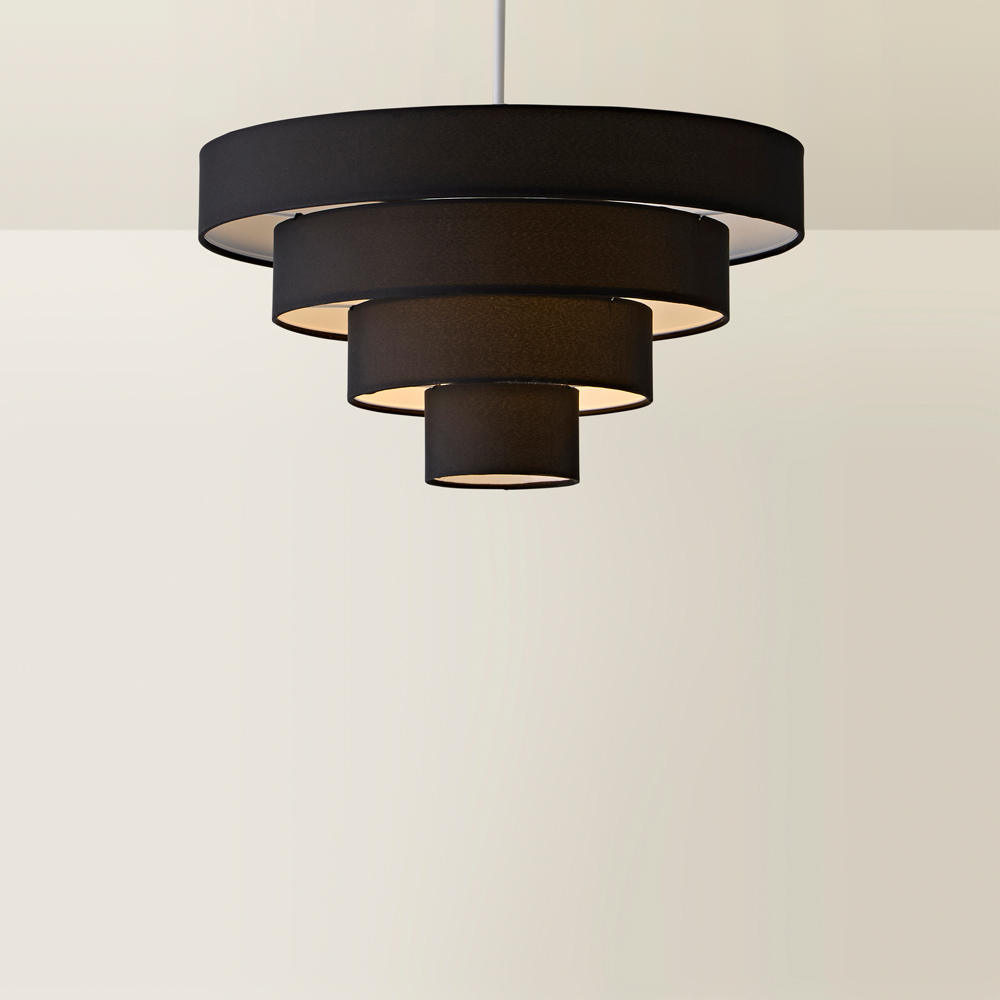 ValueLights Nevada 4 Tier Black Pendant Shade Image 5