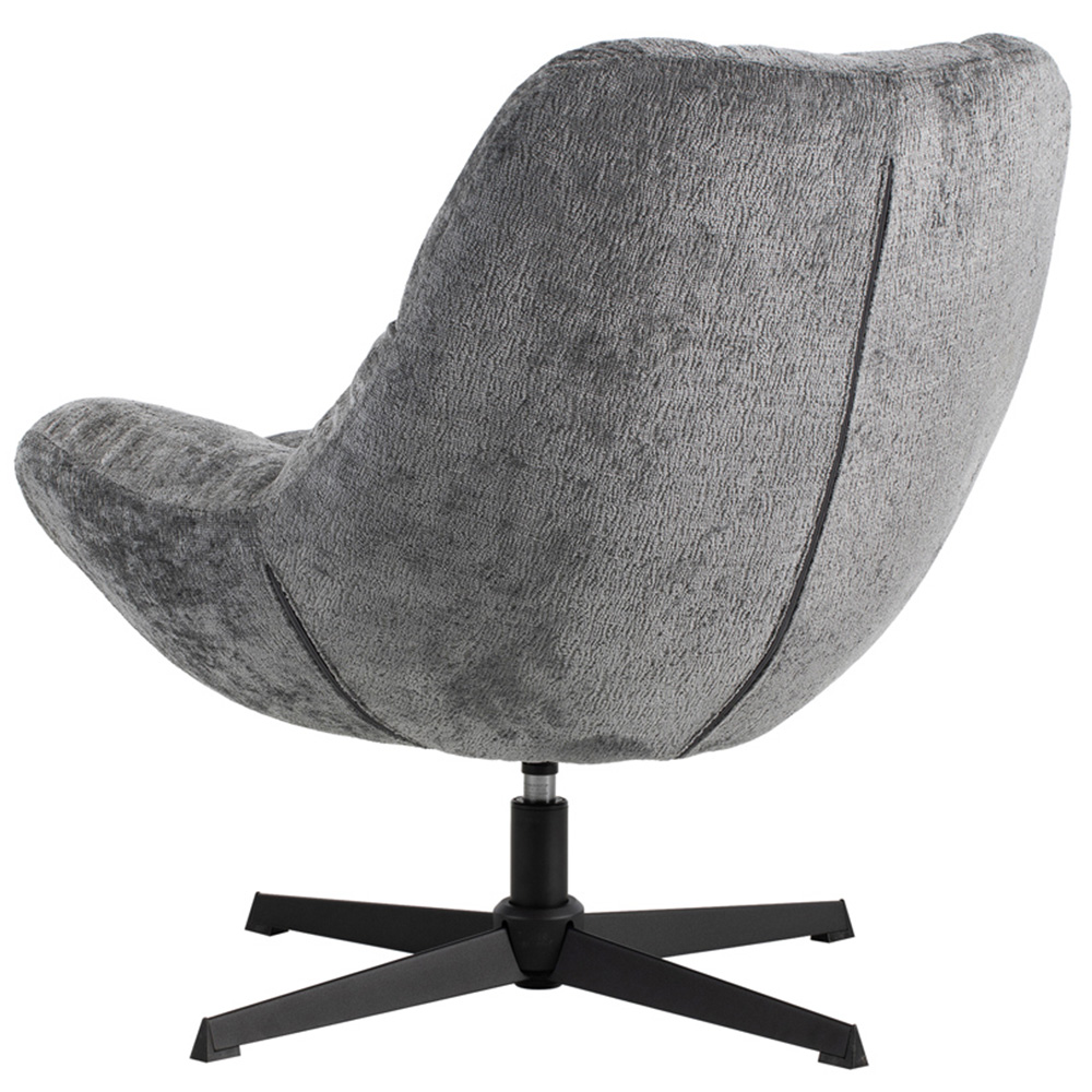 Silverdale Grey Chenille Swivel Accent Chair Image 8