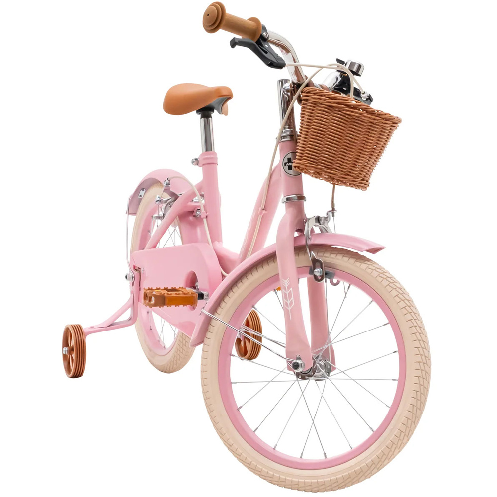 Huffy Vintage 16 inch Pink Kids Bike with Basket and Stabilisers Image 3