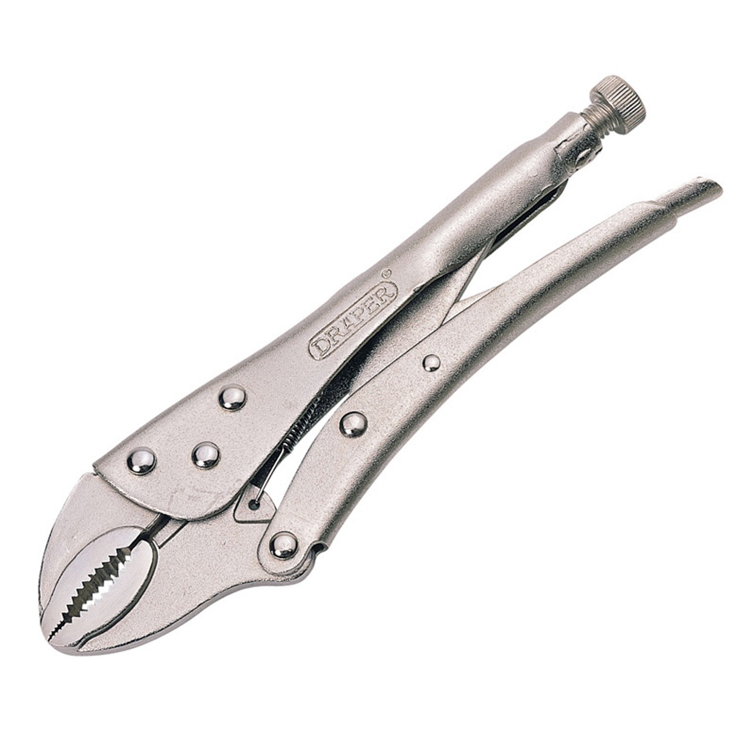 Draper Silver Self Grip Curved Pliers Image