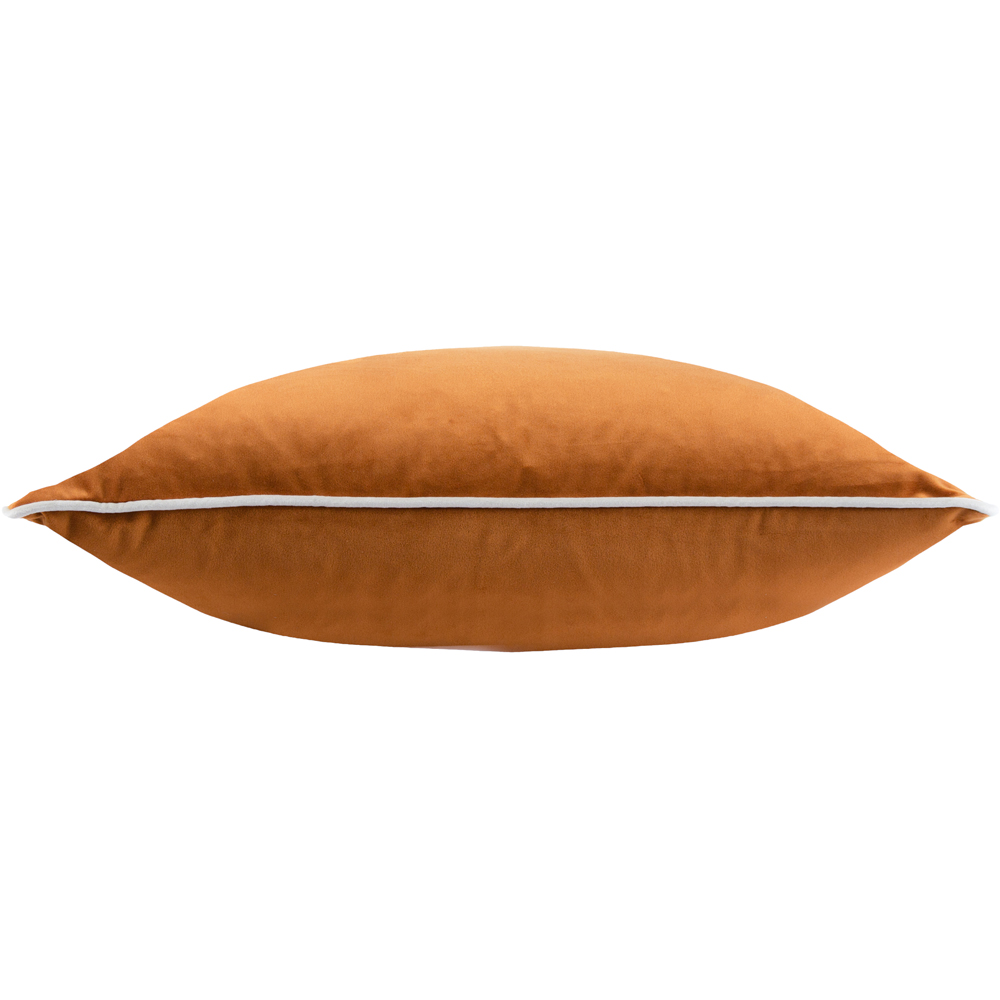 Furn Meridian Ginger and Ecru Velvet Cushion 45 x 45cm Image 3