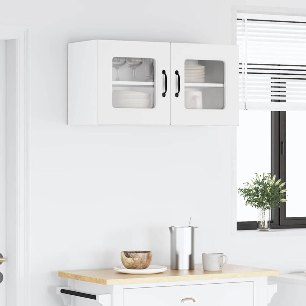 vidaXL Kalmar 2 Door White Wall Kitchen Cabinet Image 9