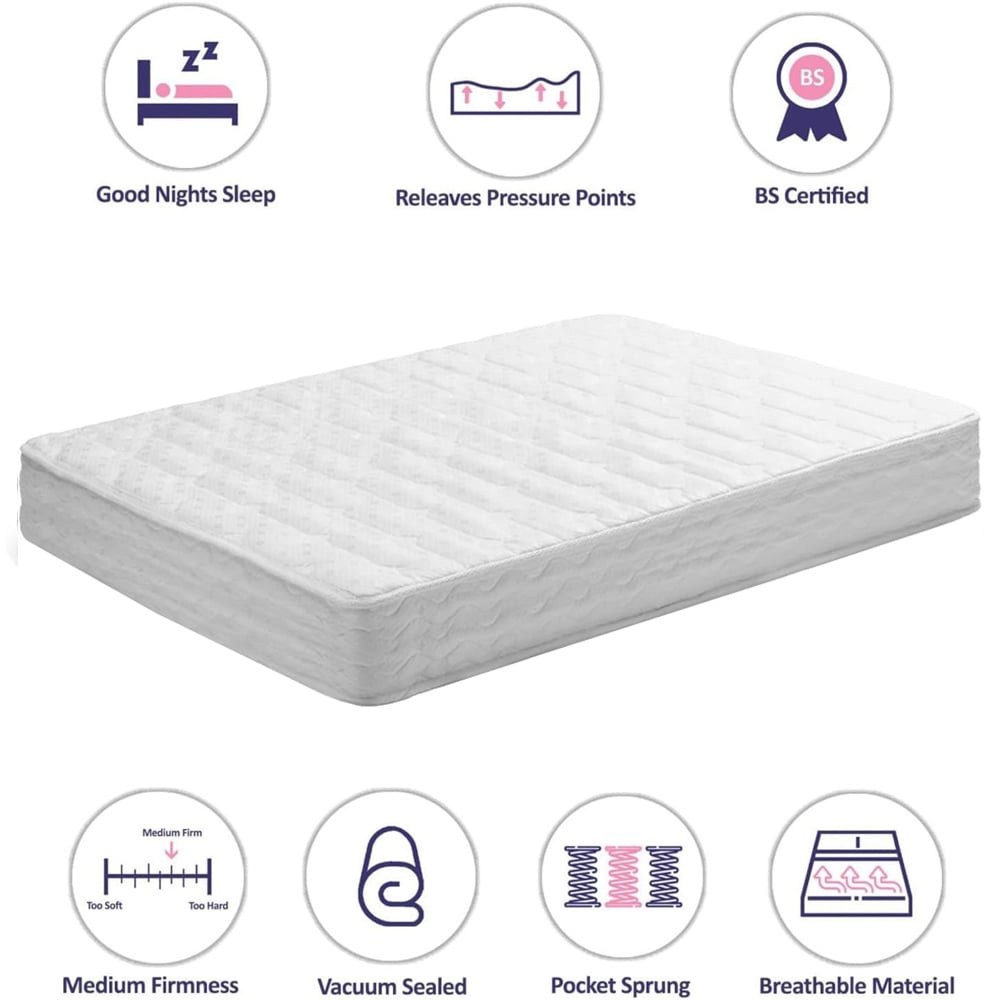 Portland Small Double Ottoman Bed Frame with Mattress and Storage Image 8