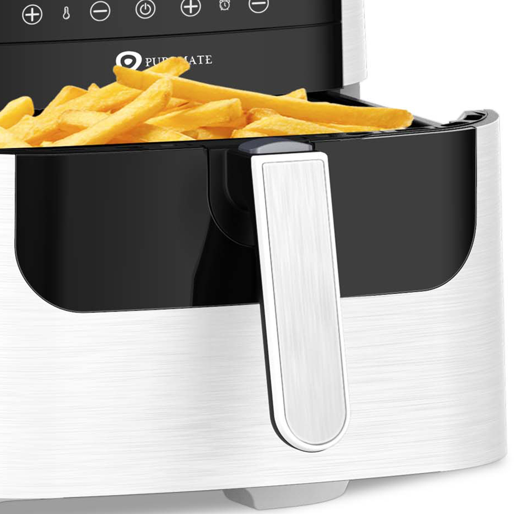 PureMate White Digital Air Fryer with Timer 7L Image 3
