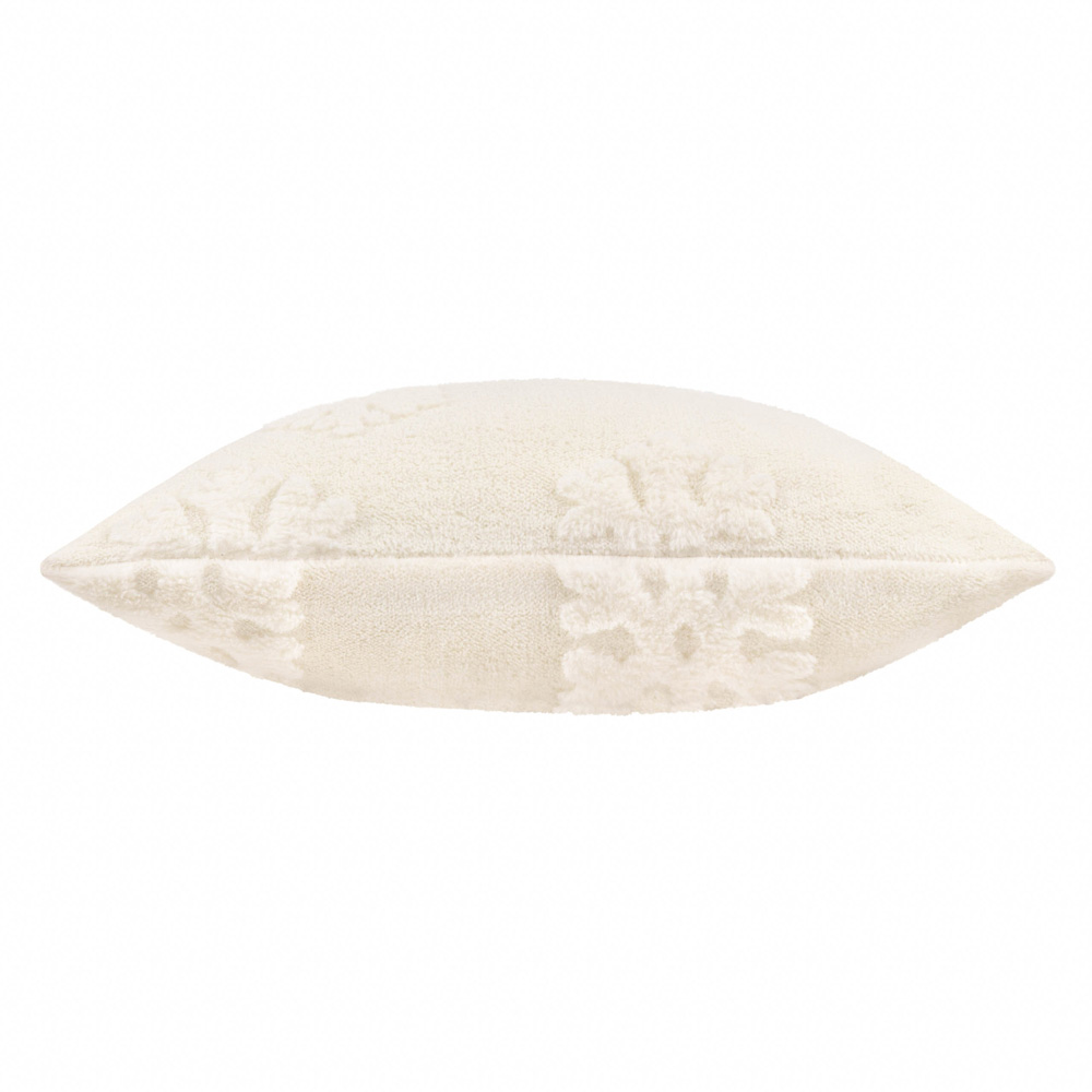 Furn Snowflakes Snow White Faux Fur Cushion 50 x 50cm Image 3