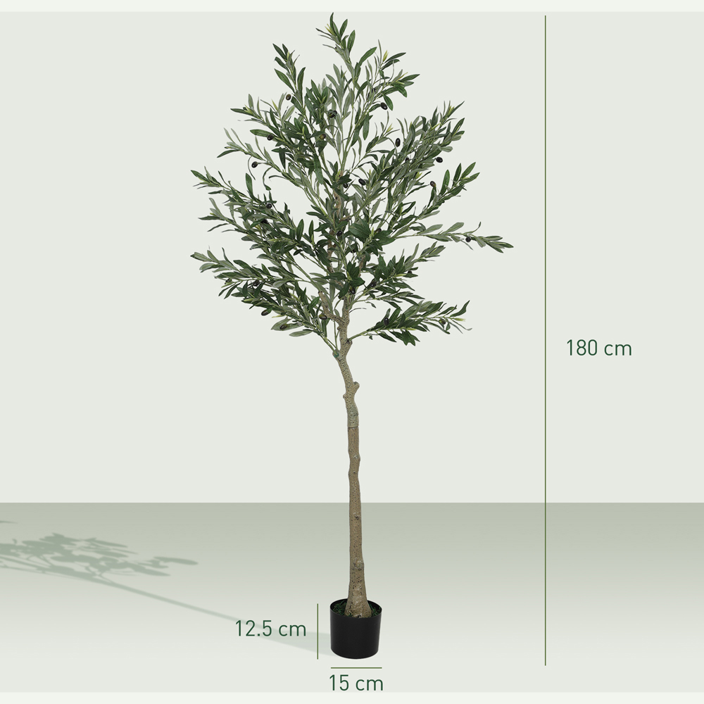 Portland Faux Potted Silk Olive Indoor Artificial Tree 180cm Image 9