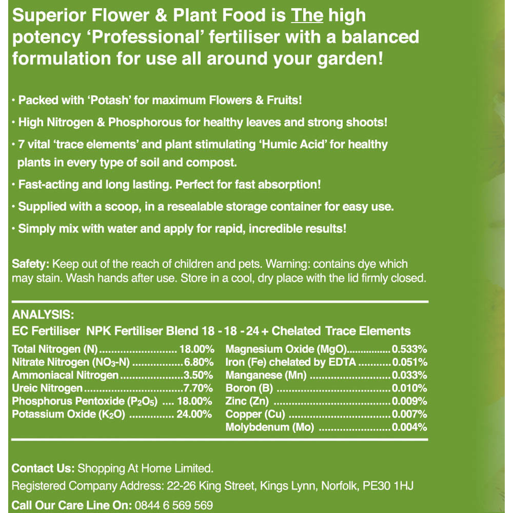 Blooming Fast Superior Plant Food 1.25Kg Image 3