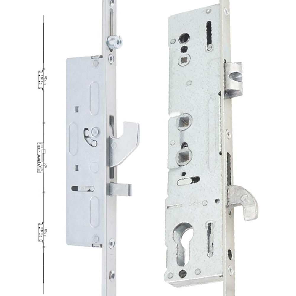 Crystal uPVC Double Glazed French Door Left hand master Grey White Clear Glass 1790x2090mm Image 4