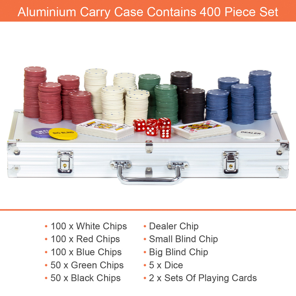 Global Gizmos 400 Piece Poker Set with Aluminium Case Image 8