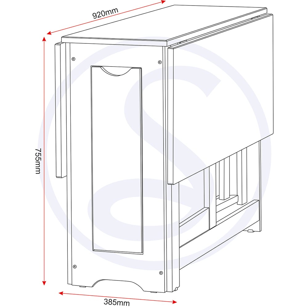Seconique Santos 4 Seater Butterfly Foldable Dining Set Natural Wax Image 9