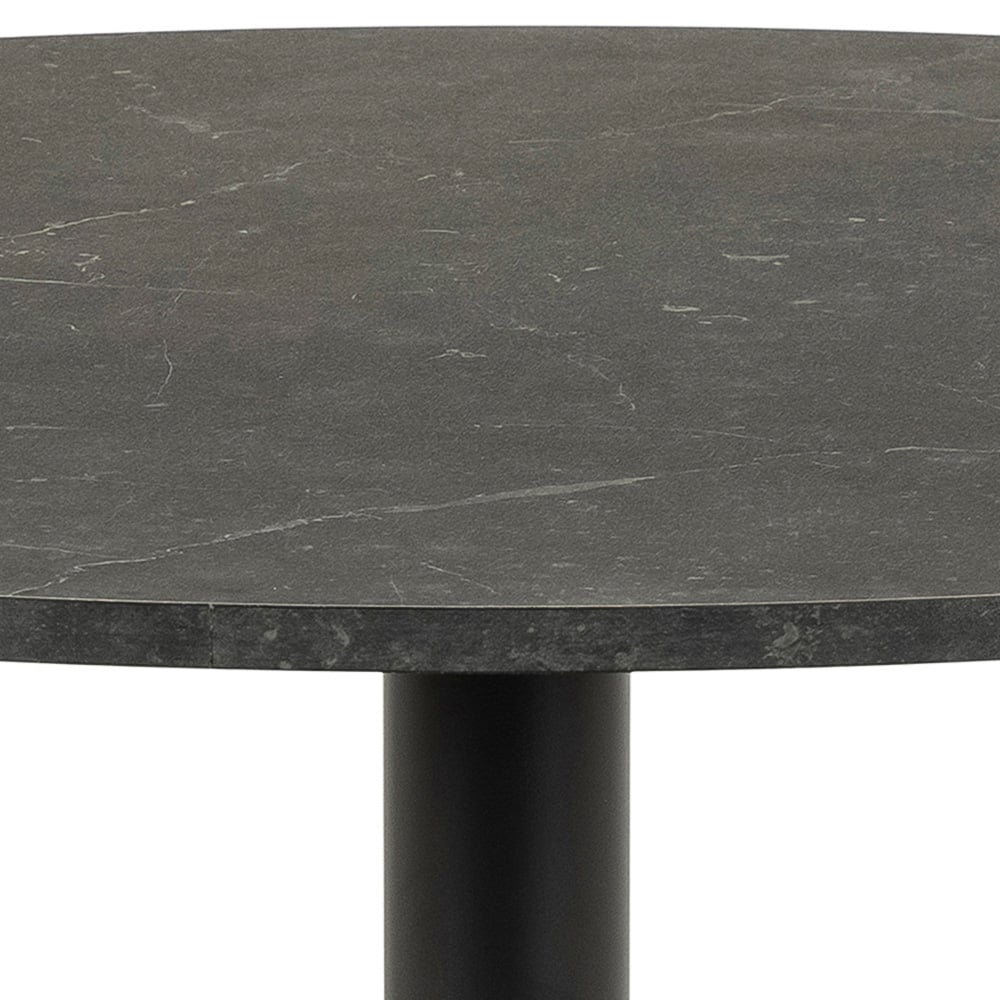 Florence Ibiza Round 4 Seater Dining Table Black and Matt Black Image 5