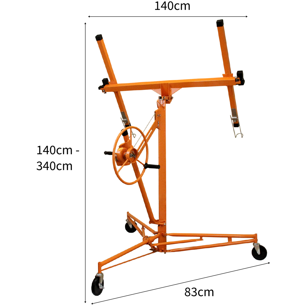 MonsterShop 11ft Plasterboard Lifter Hoist and Trolley 1000kg Image 5