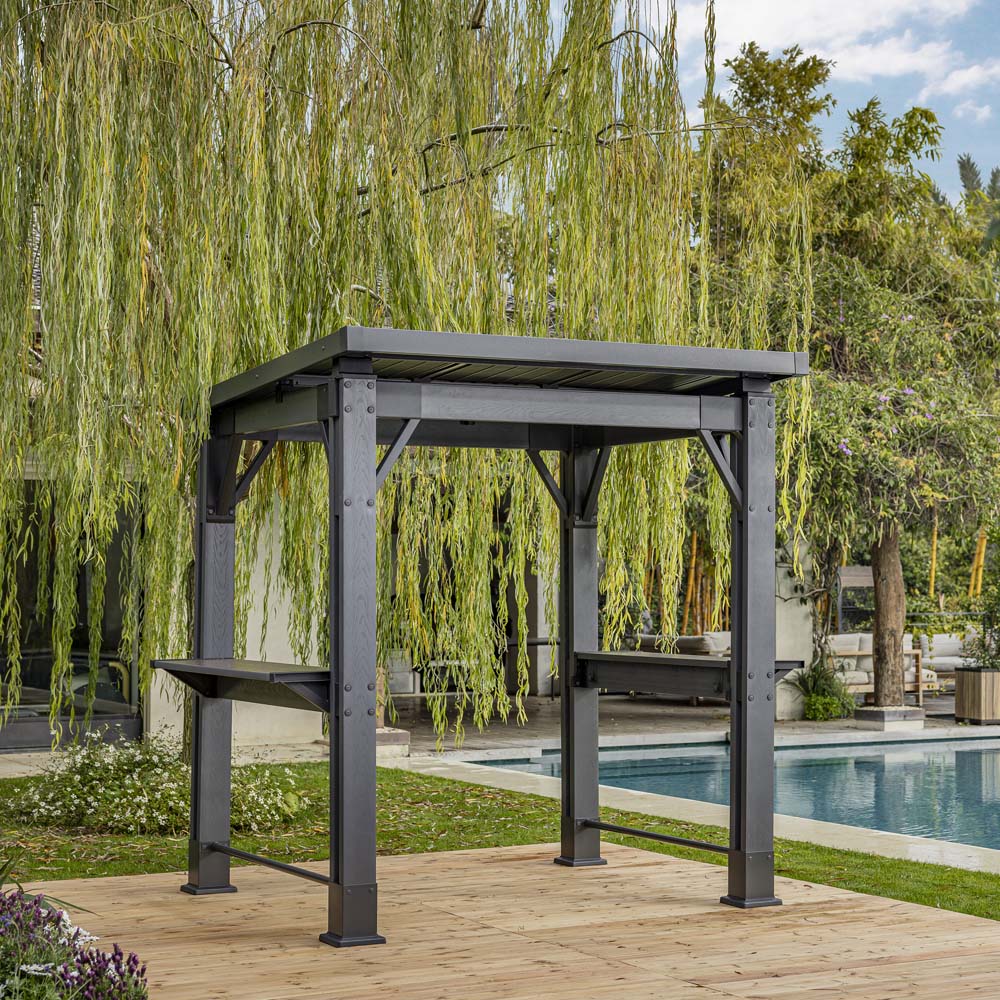 Keter Signature 2.5 x 2m Grey Ashwood Grill Gazebo Image 7