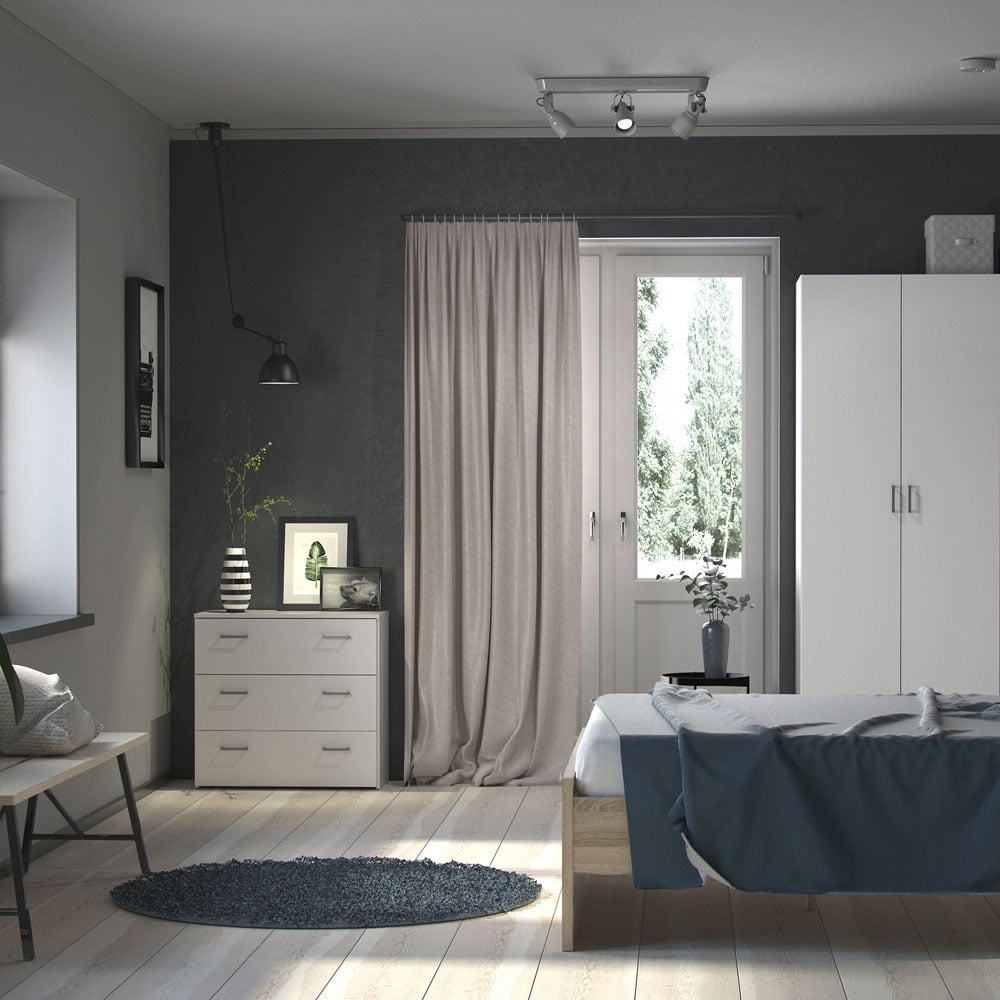 Florence Space 2 Door White Wardrobe Image 5