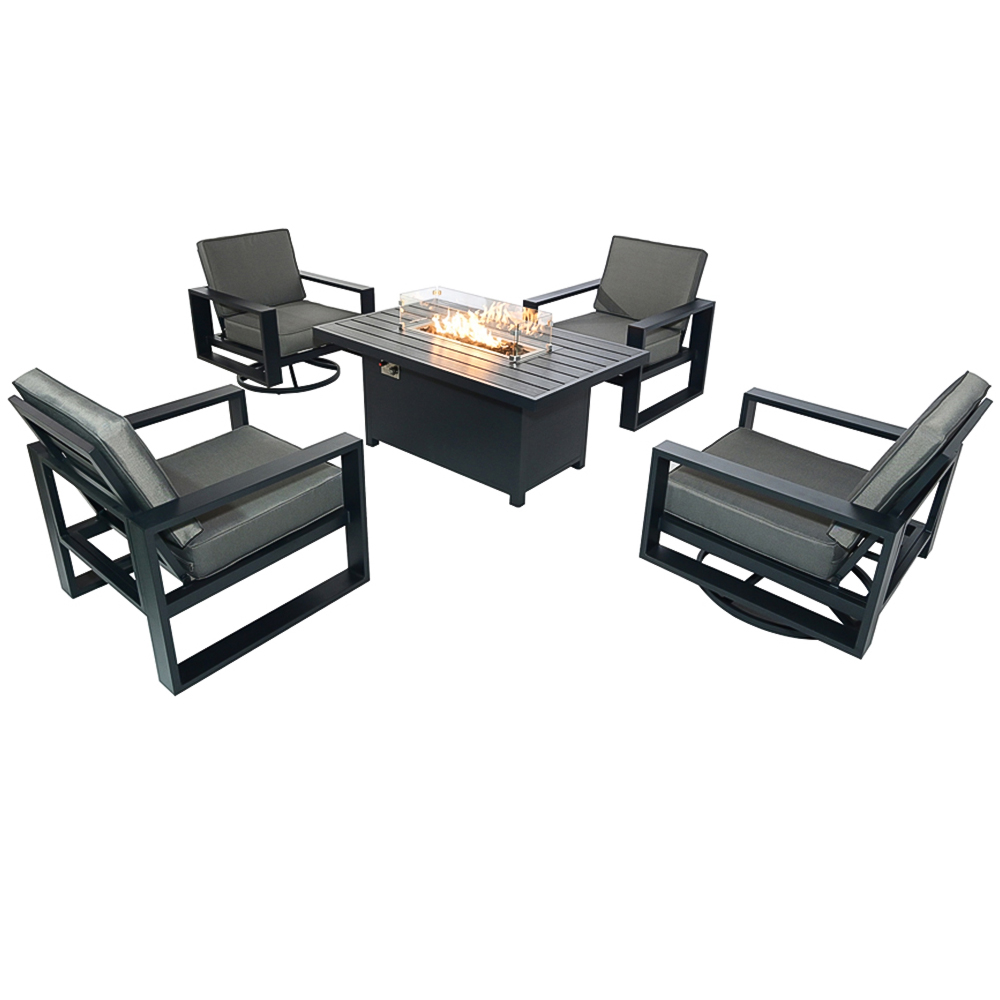 Furniture One 4 Seater Aluminium Garden Dining Set Image 3