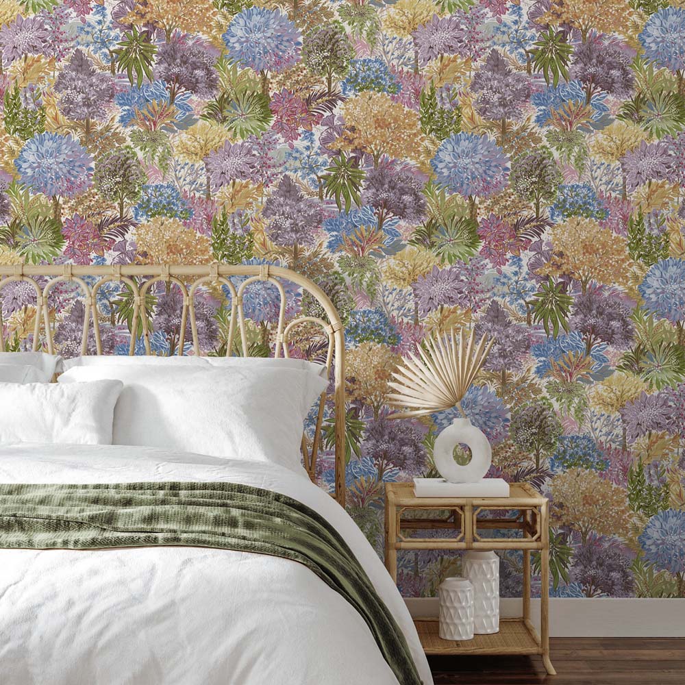 Grandeco Blossom Tree Textured Multicolour Wallpaper Image 2