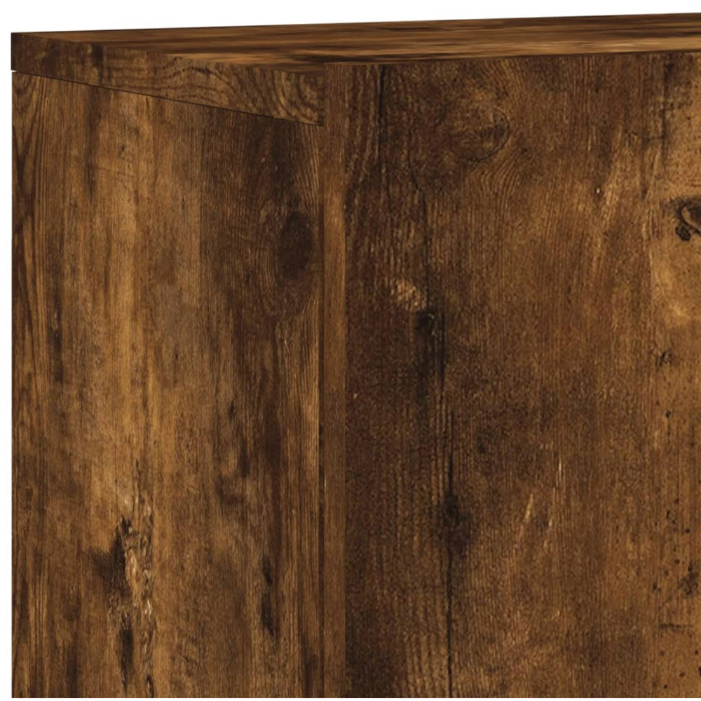vidaXL 2 Door Smoked Oak Wall Mounted TV Cabinet Image 9
