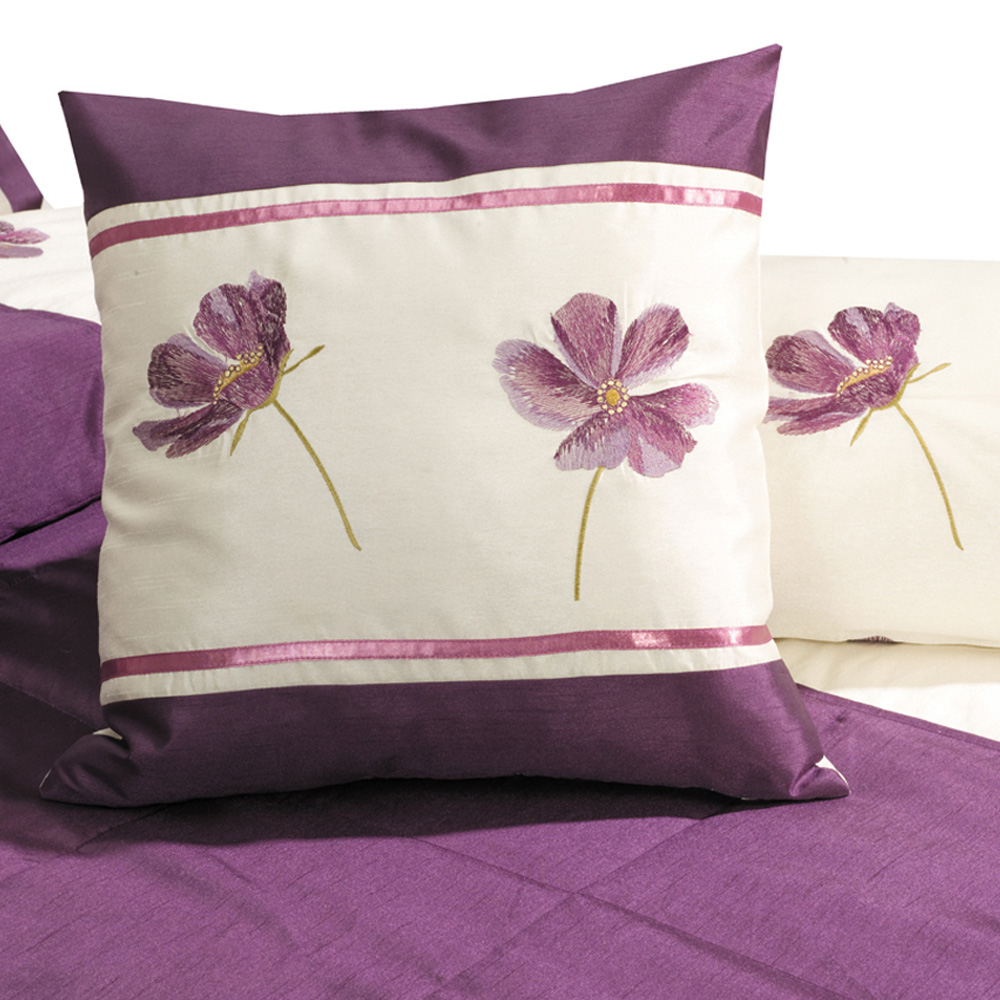 Intimates Georgia Aubergine Filled Cushion 43 x 43cm 2 Pack Image 2