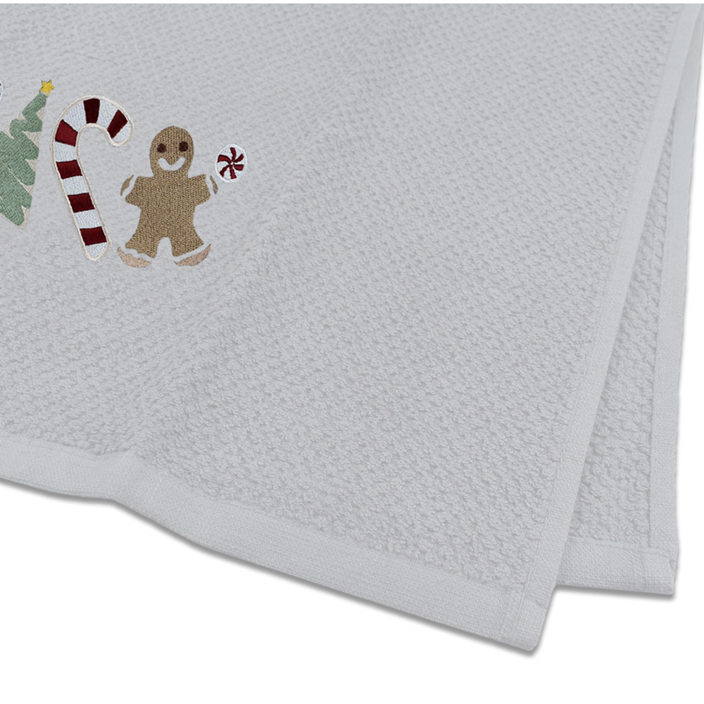 Noel Square Sweet Shop White Tea Towel 3 Pack Image 5