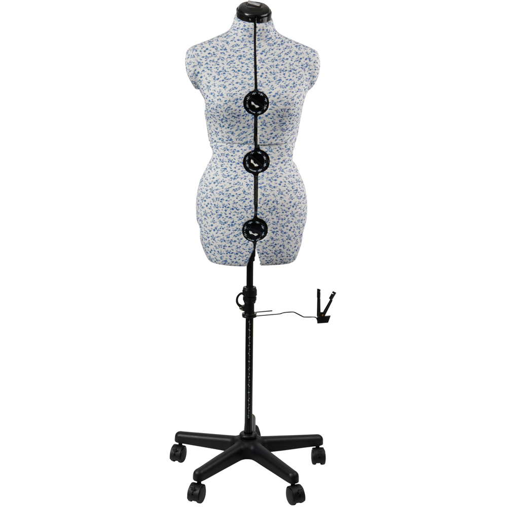 Sewing Online 5919A Ditsy Blue Adjustable 8-Part Dressmakers Dummy with Hem Marker Small Image 2