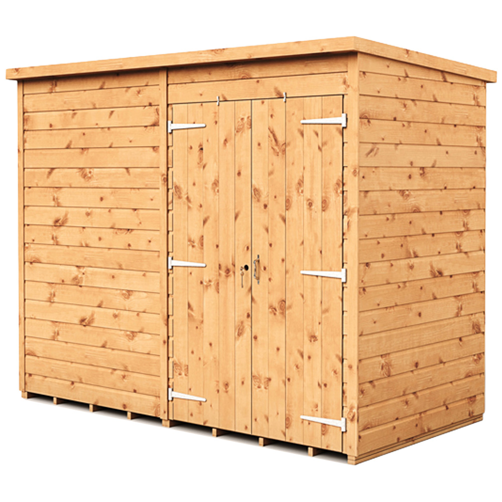 Empire Sheds 8 x 4ft Double Door Tongue and Groove Pent Garden Shed Image 1