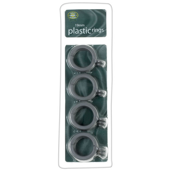 Wilko 10 pack Silver Effect Curtain Pole Rings Wilko