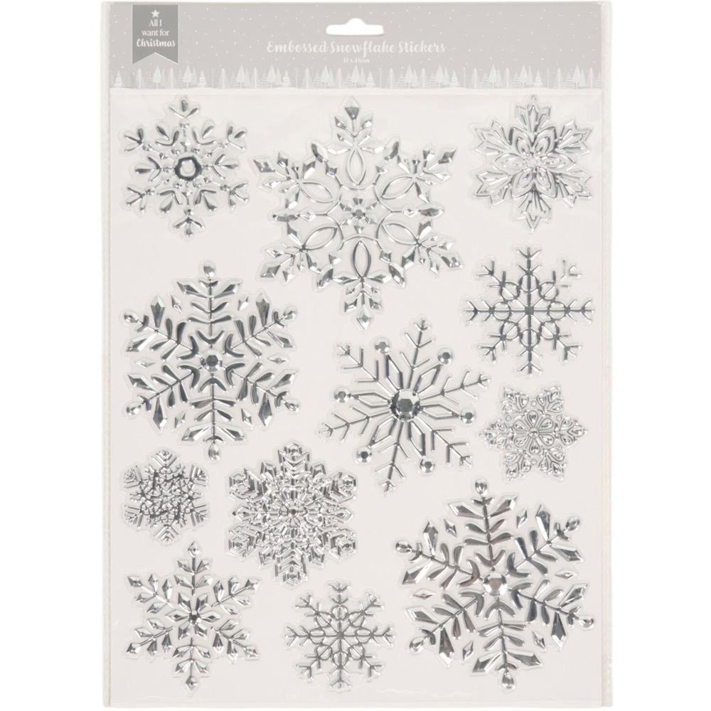Embossed Snowflake Sticker Sheet Image 2