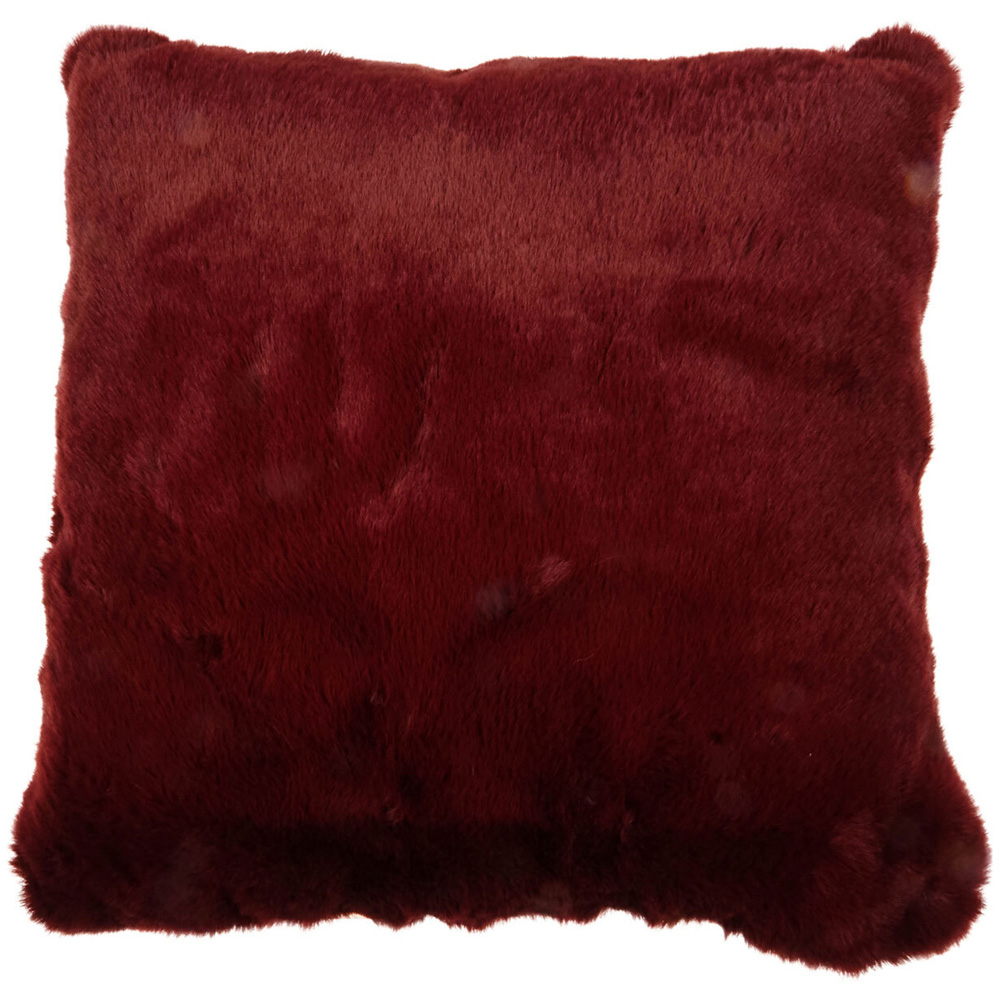 Divante Mulberry Rabbit Faux Fur Cushion 45cm Image