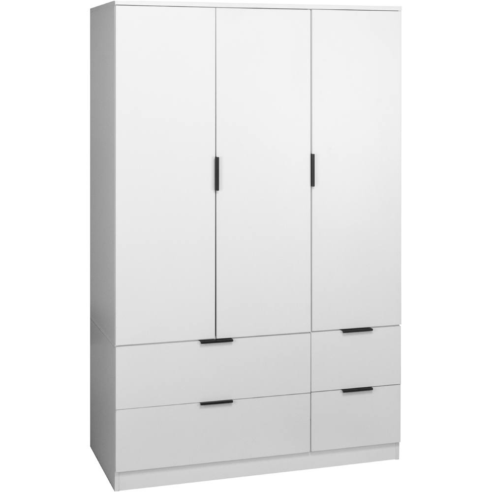 VIDA DESIGNS Trega 3 Door 4 Drawer White Wardrobe Image 2