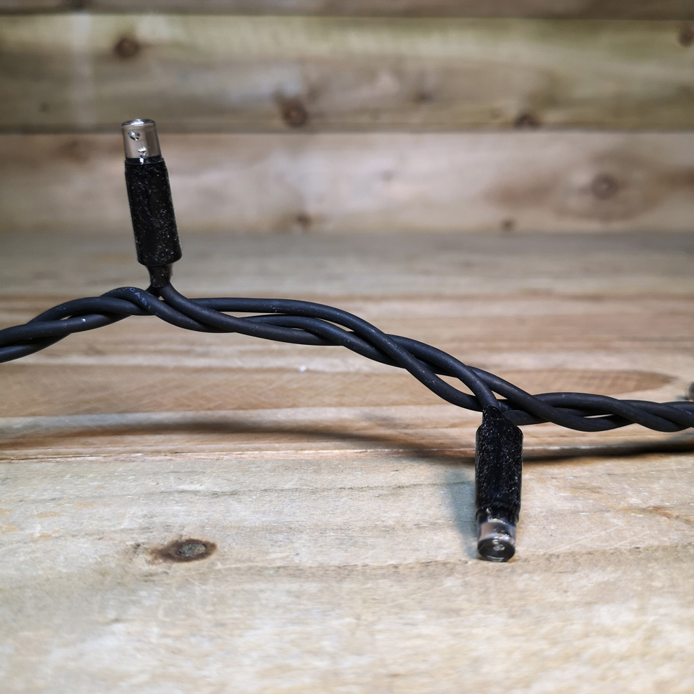 Premier 100 Warm White LED Static Black Cable String Light 8m Image 3