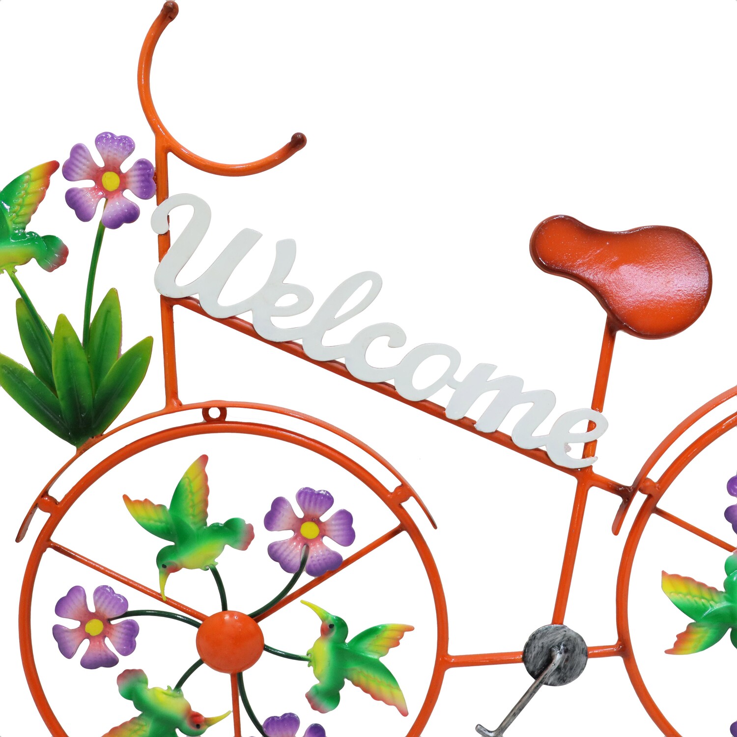 Indoor and Outdoor Welcome Floral Bike - Multicolour Image 7