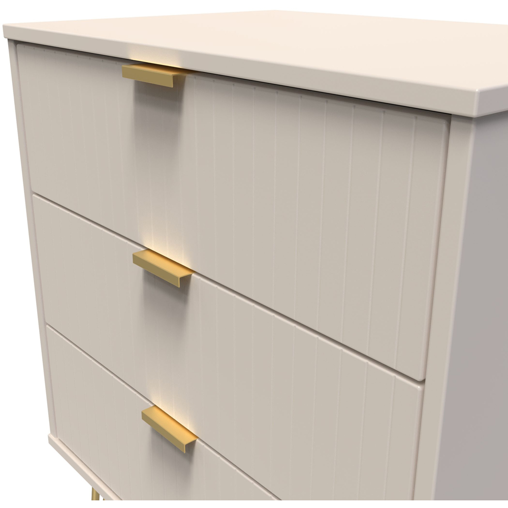 Crowndale Linear 3 Drawer Kashmir Matt Chest of Drawers Ready Assembled Image 5