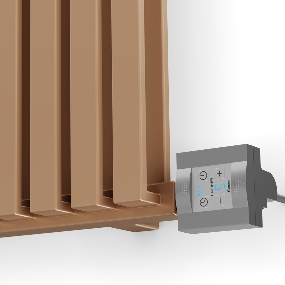 Terma Nemo 3410BTU Bright Copper Bluetooth Electric Radiator 530 x 1185mm Image 5