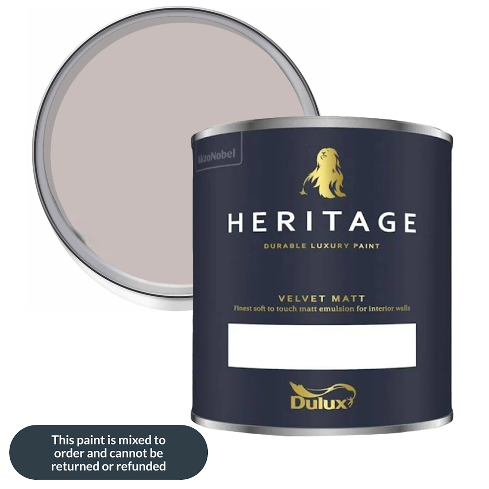Dulux Heritage Walls and Ceilings Pumice Brown Velvet Matt Emulsion Paint 1L Image 1