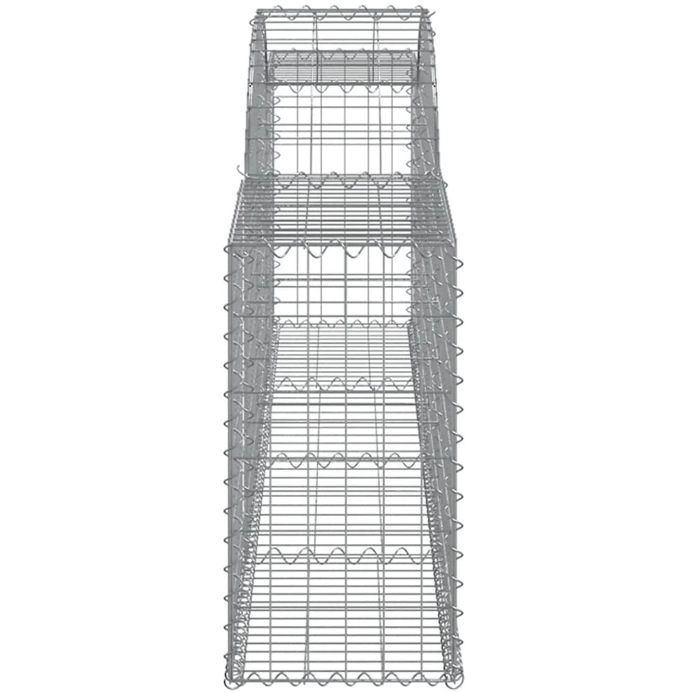vidaXL Silver Galvanised Iron Gabion Basket 300 x 30 x 60/80cm 20 Pack Image 3