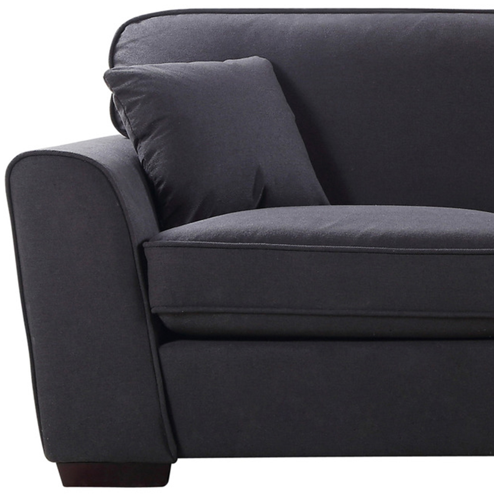Chelsea 3 Seater Charcoal Fabric Sofa Image 3