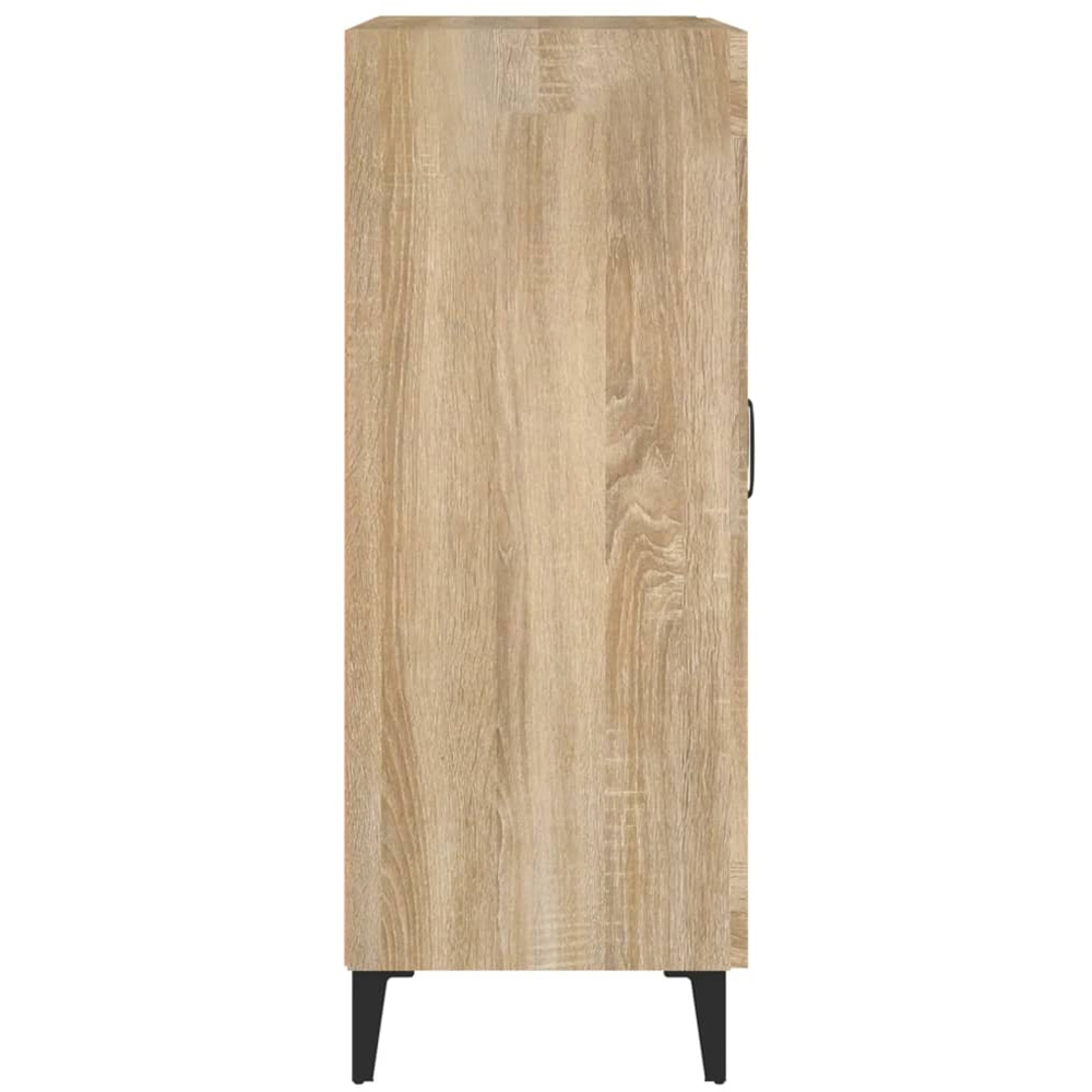vidaXL 2 Door Sonoma Oak Sideboard with Metal Handles Image 8