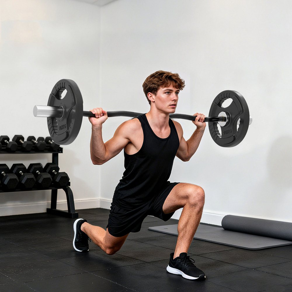 SPORTNOW Olympic EZ Curl Bar 122cm Image 3