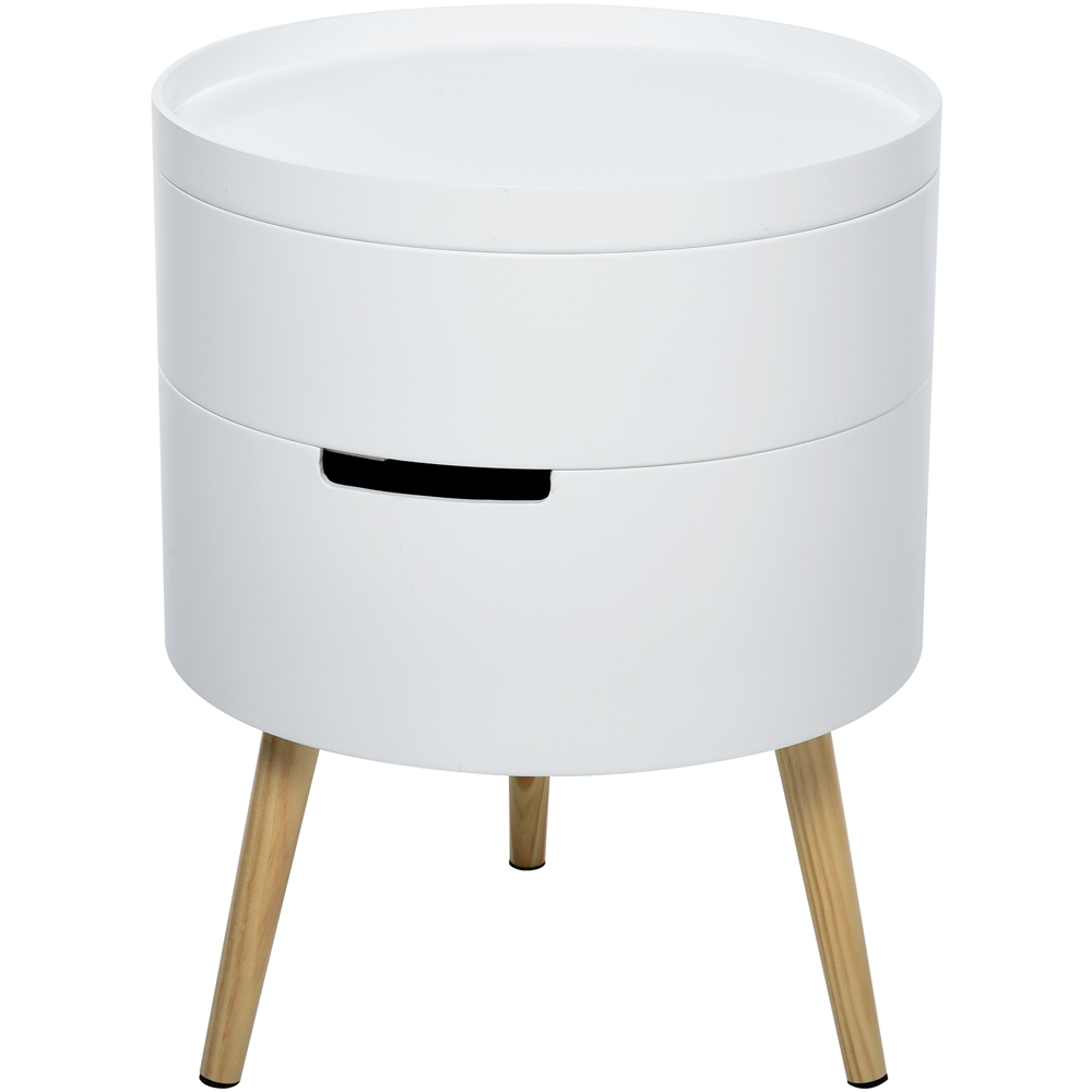 Portland 3 Tier White Side Table Image 2