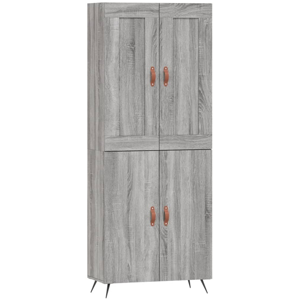 vidaXL 4 Door Grey Sonoma Highboard Image 2