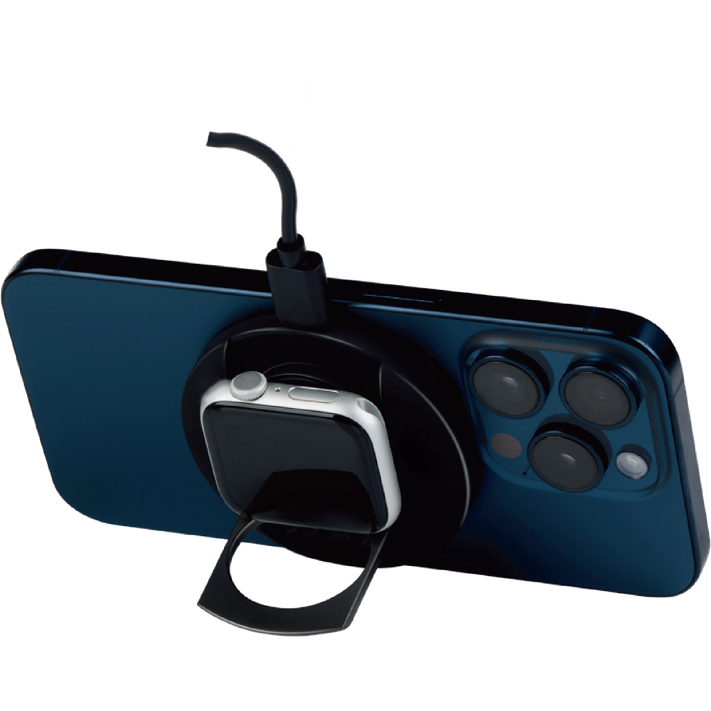 SilverLabel 4-in-1 Black Magnetic Charging Phone Mount Image 3