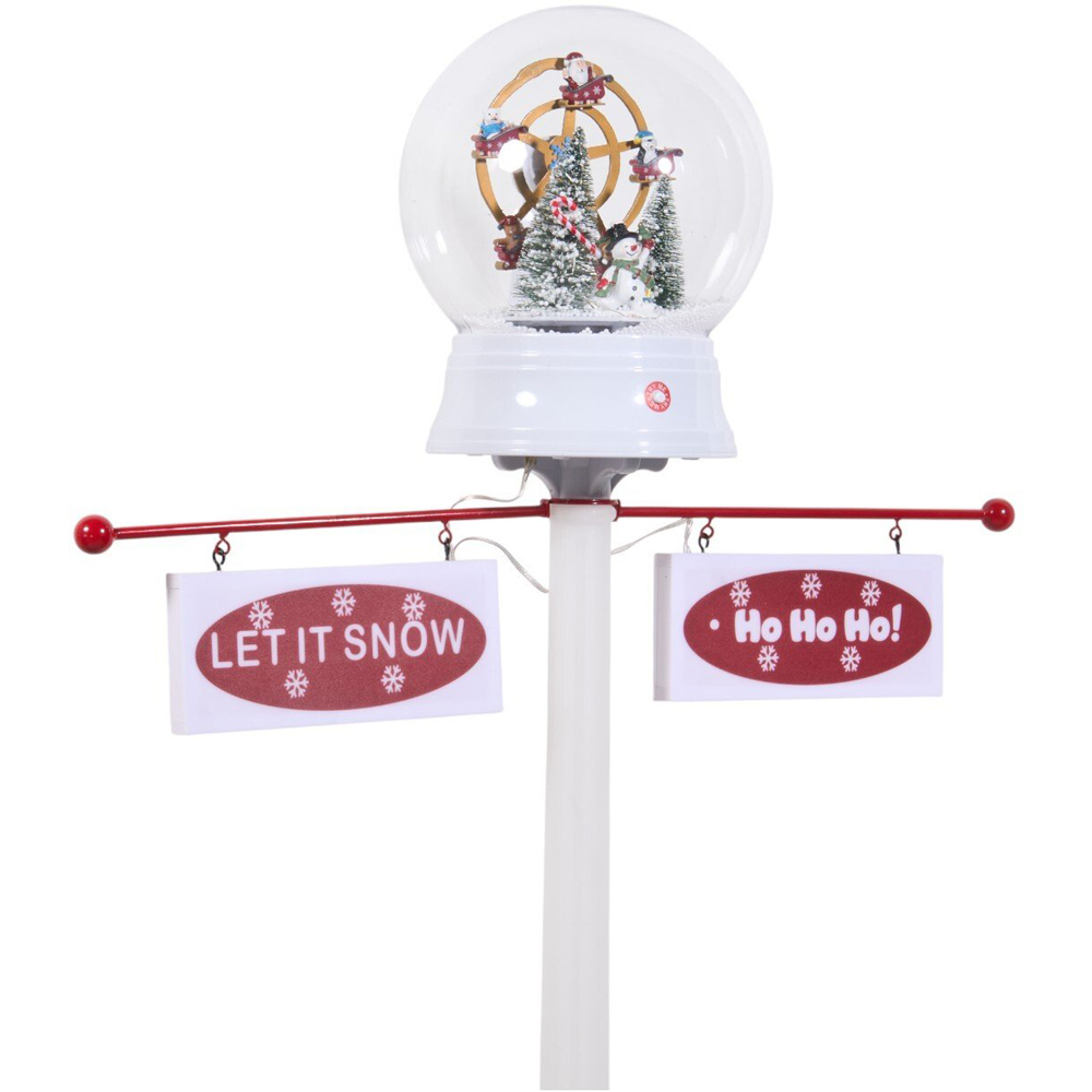 Snowing LED Christmas Lantern White Image 12