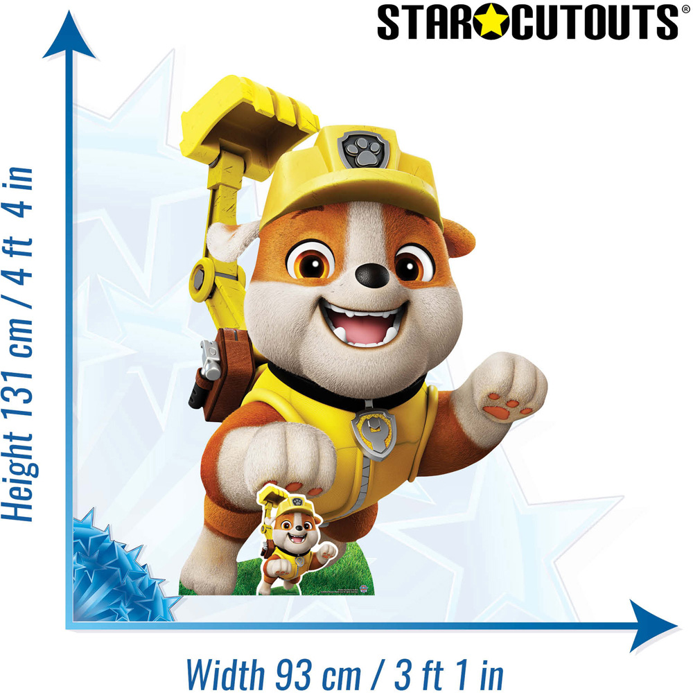Star Cutouts Rubble Paw Patrol Cardboard Cutout 4.4ft Image 6