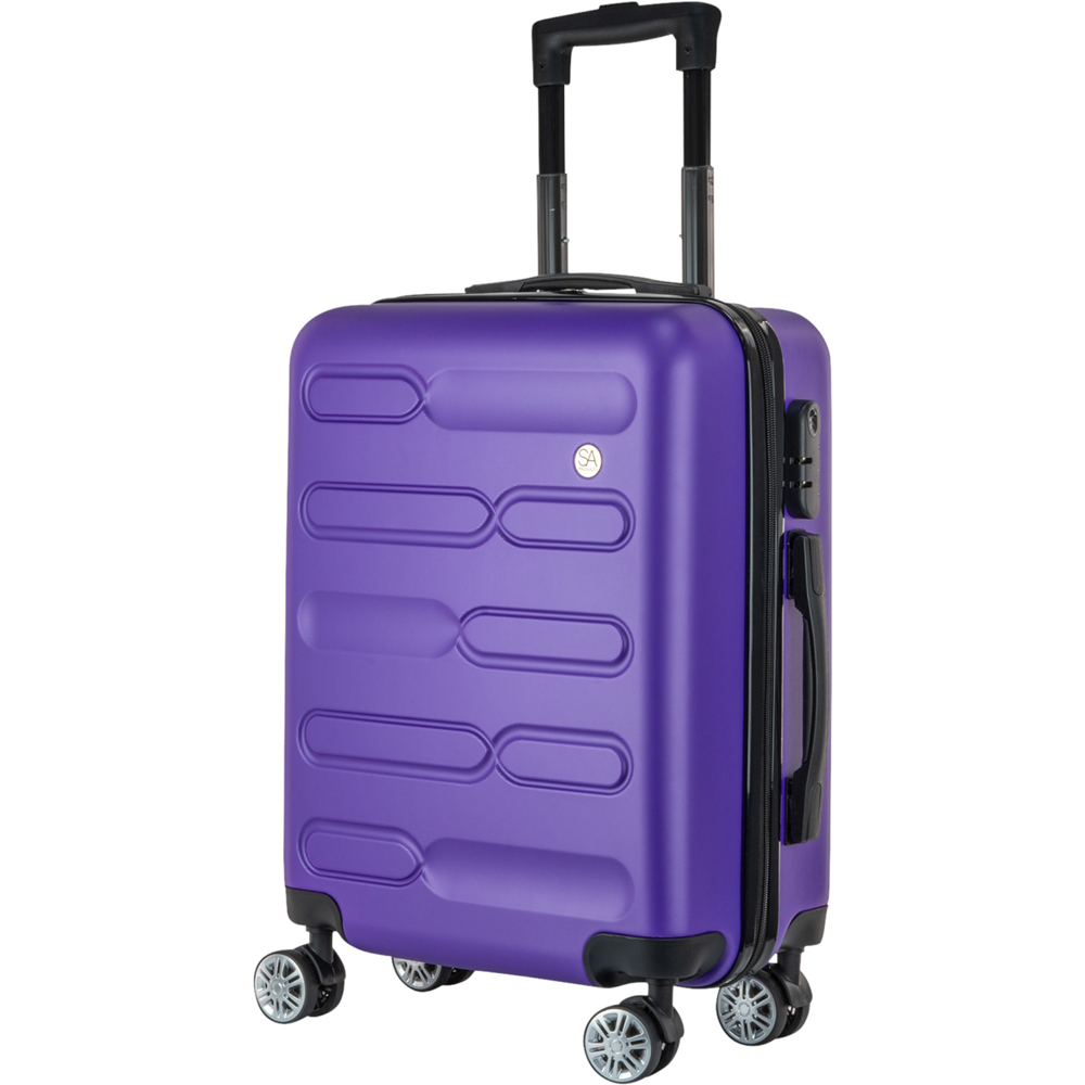 SA Products Purple Carry On Cabin Suitcase 55cm Image 1