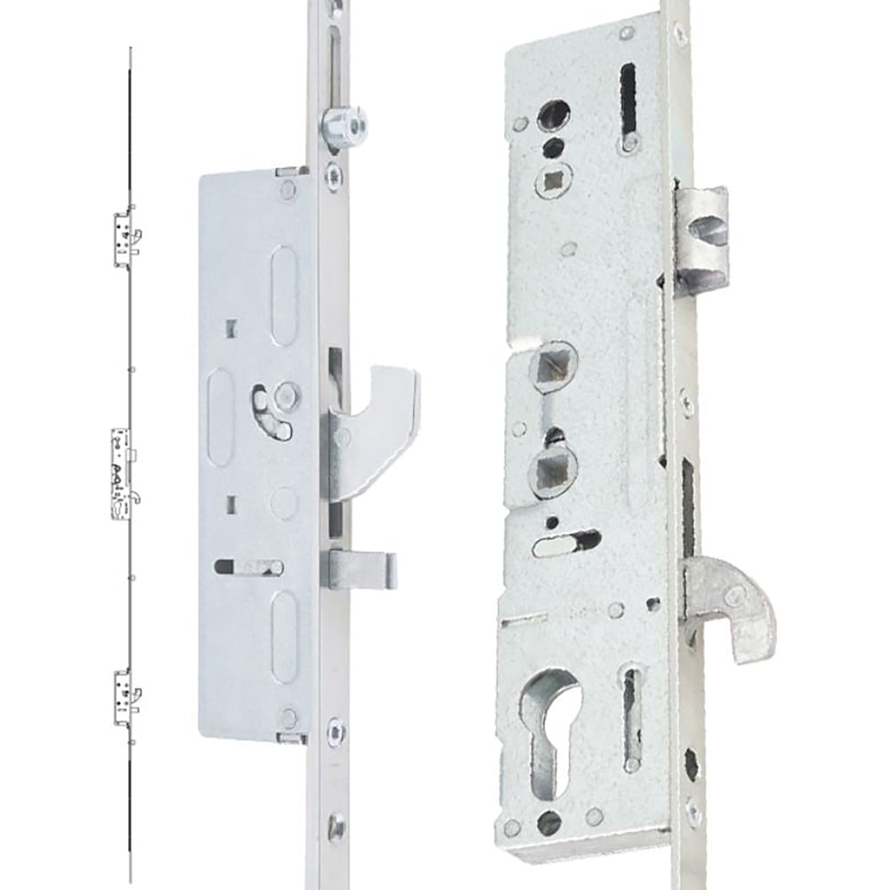 Crystal uPVC Double Glazed French Door Left hand master Grey White Clear Glass 1390x2055mm Image 4