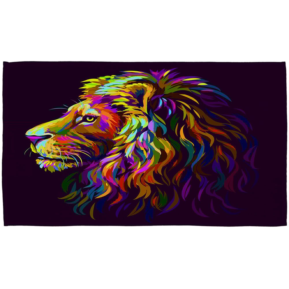 Benjamin Tate Design Abstract Pop Art Lion Head Kitchen Towel 3 Pack Image 1