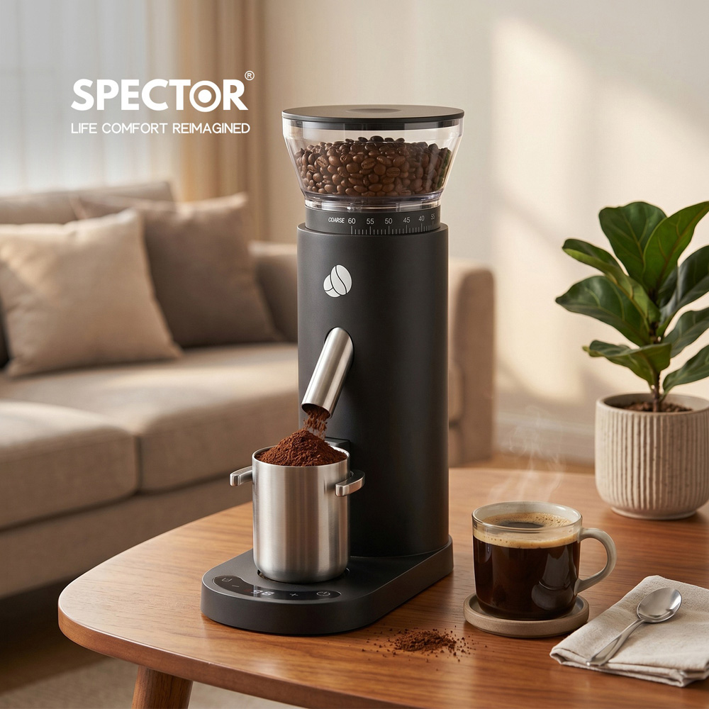 Spector Black Portable Coffee Grinder with USB Rechargeable Image 8